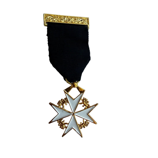 Knights of Malta breast jewel with Maltese cross on ribbon