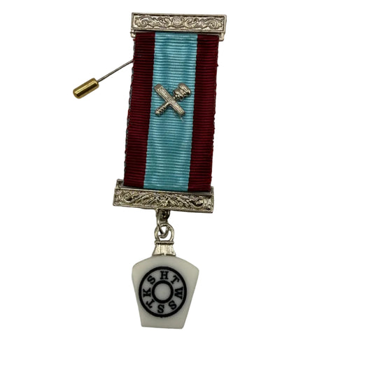 Mark Master Mason breast jewel on ribbon