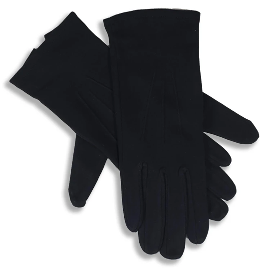 Black cotton Masonic gloves
