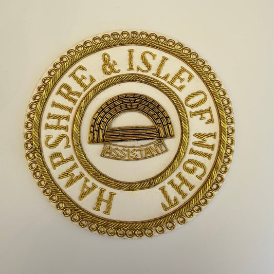 Provincial Assistant Grand Superintendent of Works embroidered apron badge