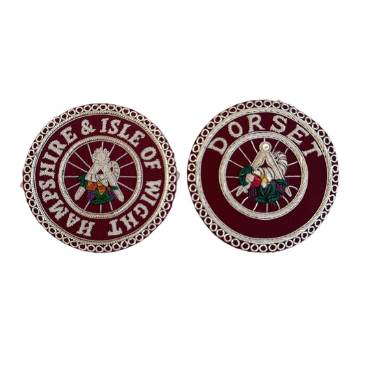 Provincial Grand Steward embroidered apron badge for Hampshire and the Isle of Wight